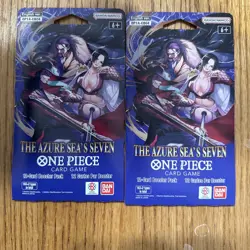 One Piece OP-14 the Azure Sea's Seven Sleeved Booster Packs Lot of 2 New Sealed - Image 1