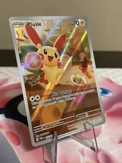 Pokemon TCG Plusle 193/182 Sv04 Paradox Rift Holo Illustration Rare Near Mint NM - Image 2