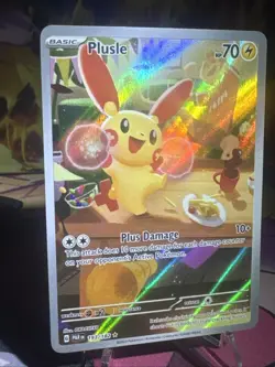 Plusle 193/182 SV04: Paradox Rift Full Art Holo Pokemon Trading Card Holo NM - Image 3