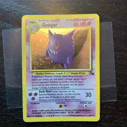 Pokemon TCG Gengar Fossil Holo Rare Card 5/62 - played @ 1st U.K. championship - Image 1