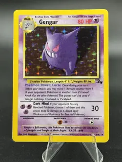 Gengar - 5/62 - Fossil 1999 - WOTC - Holo Rare - LP/NM - Pokemon TCG Card - Image 1