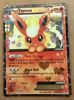 Pokemon TCG Flareon EX RC6/RC32 Generations Radiant Collection - LP/Near Mint - Image 1
