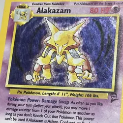 Vintage Pokemon Alakazam Holo Rare Base Set 2 1/130 MP - Image 3