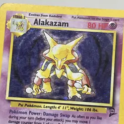 Vintage Pokemon Alakazam Holo Rare Base Set 2 1/130 MP - Image 4