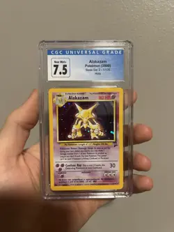 CGC 7.5 Alakazam Holo 1/130 Base Set 2 2000 Pokemon Vintage WOTC NM+ - Image 1
