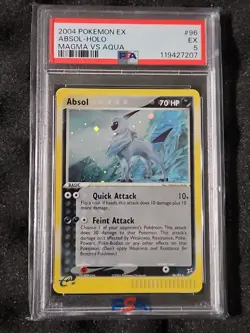 PSA 5 - ABSOL -HOLO 96/95 - 2004 - EX TEAM MAGMA VS TEAM AQUA - POKEMON - Image 1