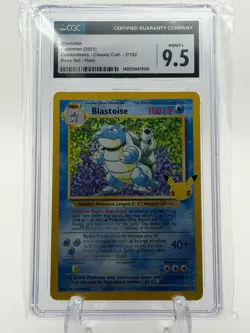 CGC 9 MINT Blastoise Holo Celebrations Classic Collection 2/102 Pokemon - Image 1