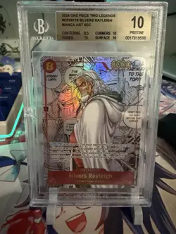 One Piece 2024 Two Legends Silvers Rayleigh Manga Art #OP08-118 BGS 10 - Image 1