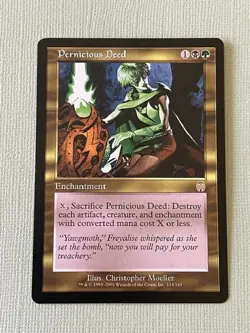 MTG Magic the Gathering Apocalypse Pernicious Deed Rare Card NM/MINT Condition - Image 1