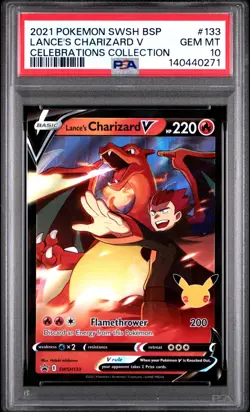 Lance's Charizard V SWSH133 SWSH: Sword & Shield Promo Cards Holo PSA 10 - Image 1