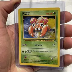 Pokemon PARAS 85/130 - VINTAGE WOTC Pokemon Card - BASE SET 2 - NM/MT Common TCG - Image 2