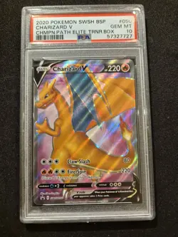 Pokemon TCG Charizard V SWSH050 Full Art BS Promo Card Graded PSA 10 Gem Mint - Image 3