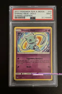 Pokemon Shining Mew 40/73 Sun e Moon Shining Legends Ultra Rare Holo ENG PSA 9 - Image 1