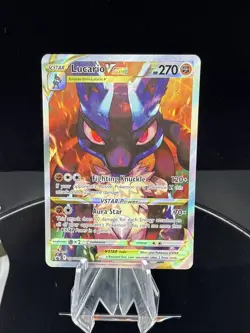 Lucario VSTAR SWSH291 Full Art Black Star Promo Holo Pokemon Card NM - Image 1
