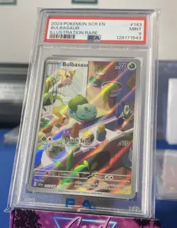 2024 POKEMON SCR EN-STELLAR CROWN #143 BULBASAUR ILLUSTRATION RARE PSA 9 - Image 1