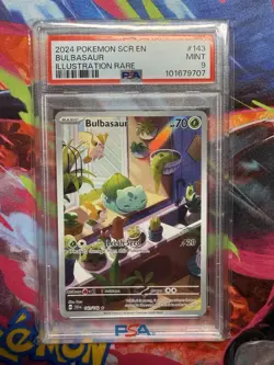 Pokemon TCG Bulbasaur Stellar Crown Illustration #143 Mint PSA9 - Image 1