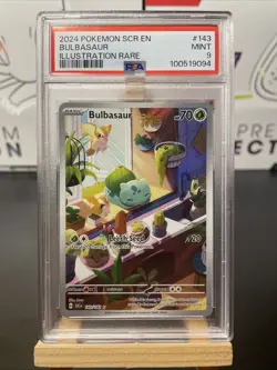 Pokemon TCG; Bulbasaur 143/142 - Stellar Crown - Illustration Rare PSA 9 Mint - Image 1
