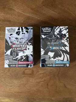 2 Pokemon TCG SV10.5 Black Bolt & White Flare Booster Bundle Lot Sealed New - Image 1