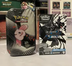 Pokemon Tcg Black Bolt Booster Bundle Unova Tin White Flare New Sealed - Image 1
