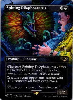 Spitting Dilophosaurus (Borderless) R Universes Beyond: REX 3 NM - Image 1