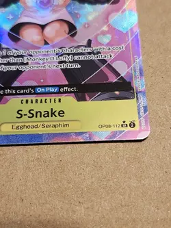 S-Snake OP08-112 SR Parallel Alternate Art Two Legends Foil English NM - Image 5