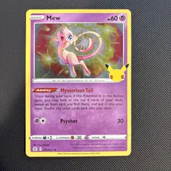 Pokemon Mew Holo Rare TCG Card 11/25 Celebrations 25th Anniversary - Image 1