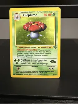 Pokemon TCG Vileplume Holo Rare Card Jungle Unlimited Edition 15/64 - Image 1
