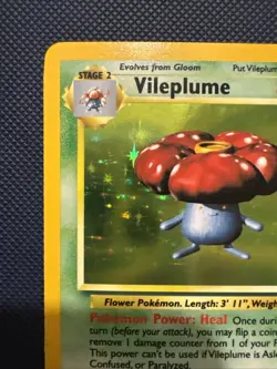 Pokemon TCG Vileplume 15/64 Error No Symbol Jungle Unlimited Holo Rare LP - Image 2