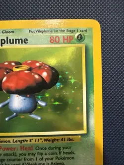 Pokemon TCG Vileplume 15/64 Error No Symbol Jungle Unlimited Holo Rare LP - Image 3