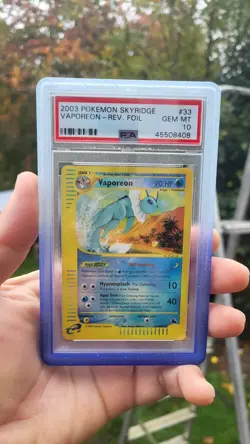 Pokemon Skyridge 2003 Vaporeon Reverse Holo PSA 10 Vintage Low Pop 35 - Image 1