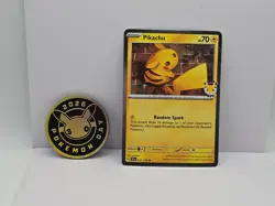 Pikachu 051 /162 Stamped 2026 Pokemon Day 30 Promo TCG With Coin - Image 1
