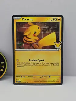 Pikachu 051 /162 Stamped 2026 Pokemon Day 30 Promo TCG With Coin - Image 2