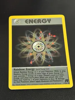 Pokemon TCG Rainbow Energy 17/82 Team Rocket Holo Vintage WOTC 1999-2000 LP/MP - Image 1