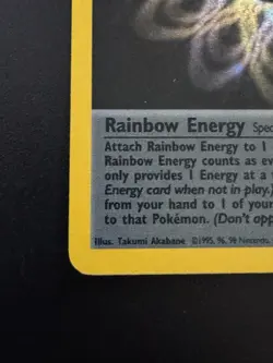Pokemon TCG Rainbow Energy 17/82 Team Rocket Holo Vintage WOTC 1999-2000 LP/MP - Image 3