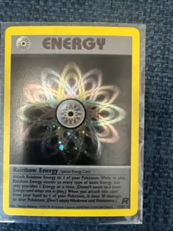 Rainbow Energy 17/82 Team Rocket Holo Pokemon Vintage WOTC Set Base Set - Image 1