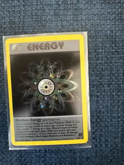 Rainbow Energy 17/82 Team Rocket Holo Pokemon Vintage WOTC Set Base Set - Image 3