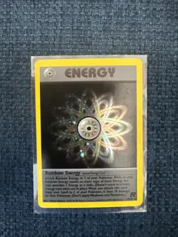 Rainbow Energy 17/82 Team Rocket Holo Pokemon Vintage WOTC Set Base Set - Image 5