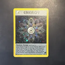Pokemon Vintage HOLO Rare Rainbow Energy 17/82 Team Rocket WotC - Image 1