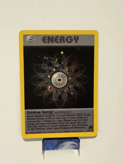 Pokemon TCG Team Rocket Rainbow Energy Holo Card 17/82 Vintage WOTC LP+ - Image 1