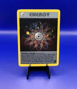 Rainbow Energy 17/82 Team Rocket Set Holo Rare Pokemon Card Nintendo TCG WOTC - Image 1