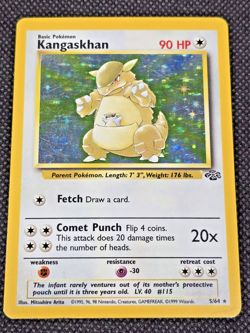 Pokemon TCG Kangaskhan Jungle 5/64 Holo Unlimited Holo Rare LP - L10 - Image 1
