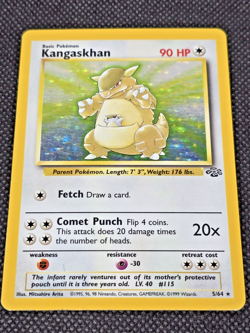 Pokemon TCG Kangaskhan Jungle 5/64 Holo Unlimited Holo Rare LP - L10 - Image 2