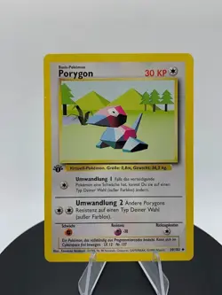 Pokemon 1st Edition Porygon 39/102 Base Set - Uncommon GERMAN - Image 1