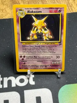 2000 Base Set 2 #1/130 Pokemon TCG Alakazam Holo Rare NM - Image 1