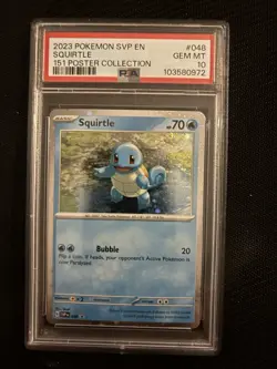 POKEMON SQUIRTLE BLACK STAR PROMO 048 151 POSTER COLLECTION PSA 10 GEM MINT - Image 1