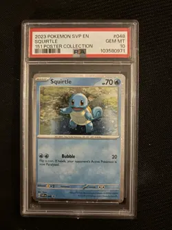 POKEMON SQUIRTLE BLACK STAR PROMO 048 151 POSTER COLLECTION PSA 10 GEM MINT - Image 3