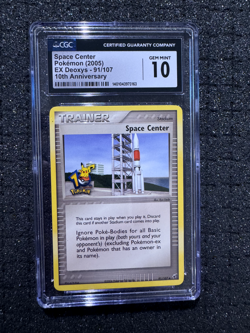 Space Center Pokemon 2005 EX Deoxys 91/107 10th Anniverary CGC Gem Mint 10 - Image 1
