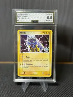 2006 POKEMON POP SERIES 2 #3 RAIKOU-HOLO AGS 9.5 mint+ - Image 1