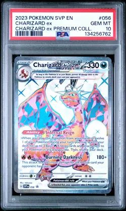 2023 POKEMON SVP EN-SV BLACK STAR PROMO #056 CHARIZARD EX PSA 10 - Image 1