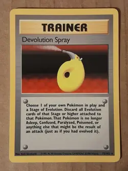 Pokemon Devolution Spray 72/102 Base Set Unlimited LP-NM See Pictures - Image 1